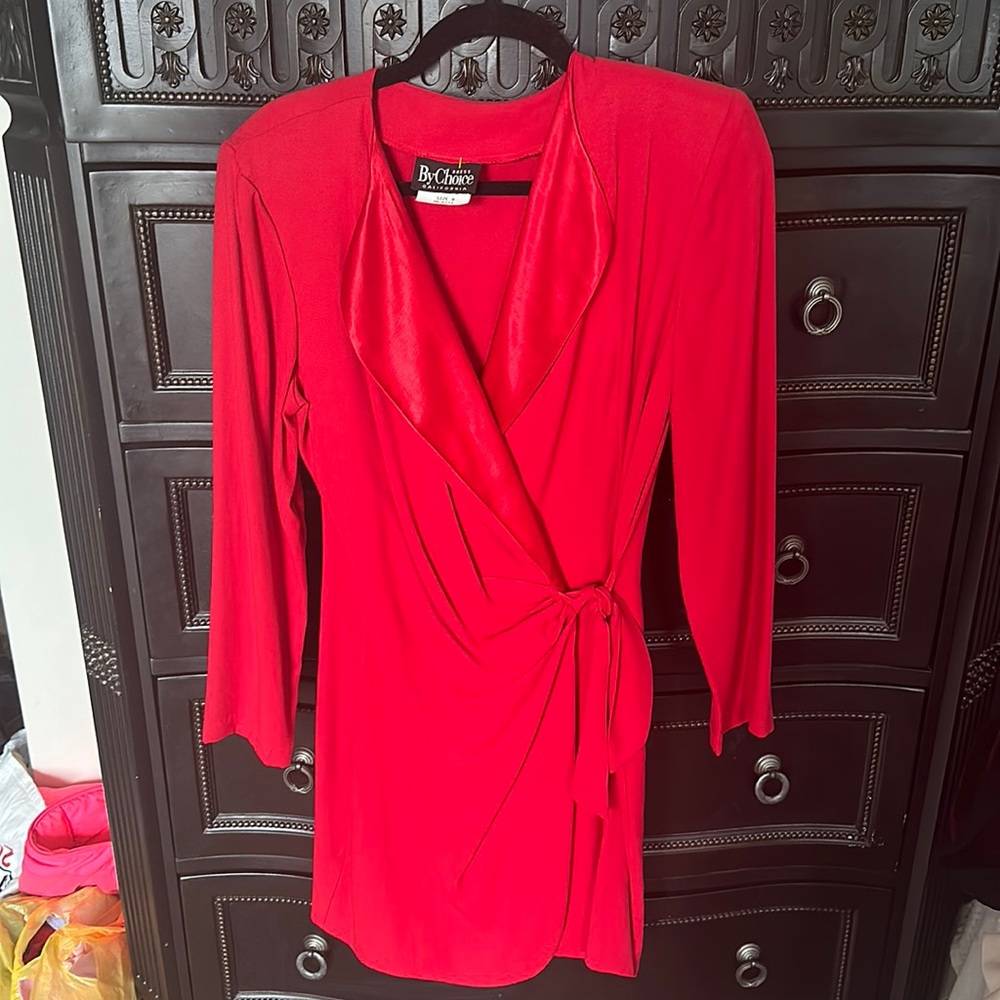 Vintage BY CHOICE Red Fit & Flare Dress Size 9